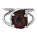 Bague géodino en agate et argent 925 (1C)