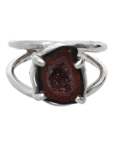 Agate Geodino Ring in Sterling Silver...
