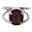 Anello Geodino in Agata in Argento Sterling 925 (3C)