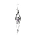 Pêndulo de Gotland com minerais em prata de lei 925