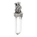 Dragon Head Quartz Pendant in Sterling Silver 925