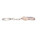 Porte-clés en mica lépidolite brut
