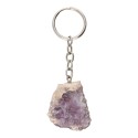 Porte-clés en mica lépidolite brut