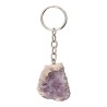 Porte-clés en mica lépidolite brut