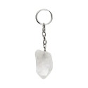 Quartz Key Ring with Rough Quartz Pointed Tip