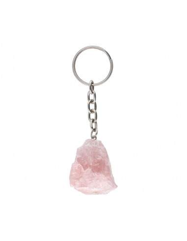 Llavero di Quarzo Rosa in Bruto