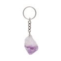 Amethyst Key Ring Rough Tip