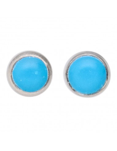 925 Sterling Silver Turquoise Button...
