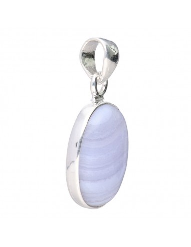 Chalcedony Oval Pendant in Sterling...