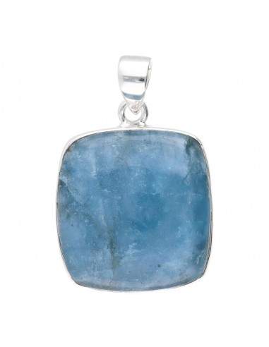Square Random Aquamarine Pendant in...
