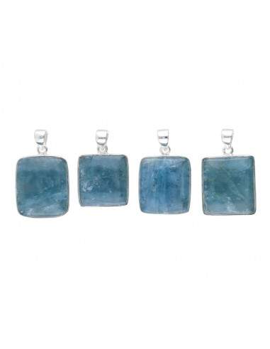 Square Random Aquamarine Pendant in...