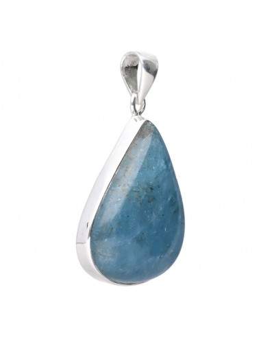 Random Aquamarine Drop Pendant in 925...
