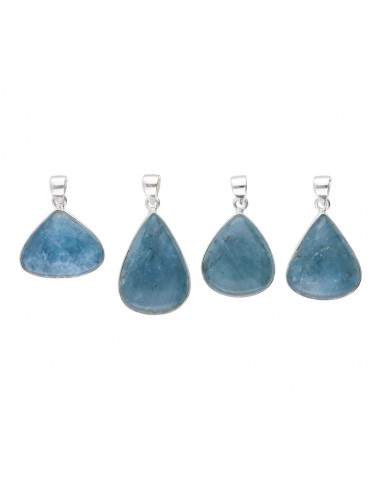 Random Aquamarine Drop Pendant in 925...