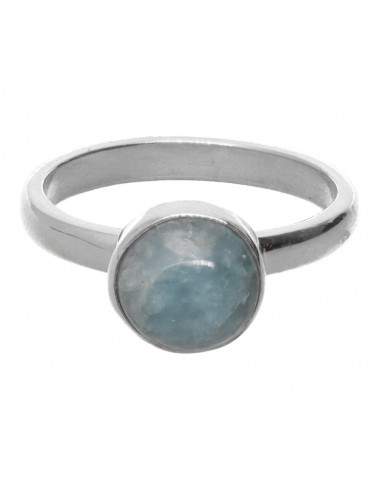 Anello Cerchio di Acquamarina in...