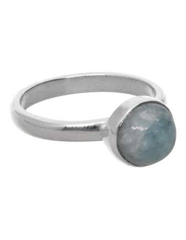 Anello Cerchio di Acquamarina in...