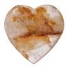 Corazón de Cuarzo Sanador Dorado