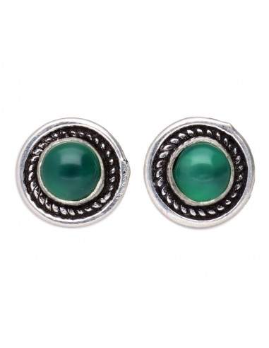 Orecchini in Agata Verde Tinti in...