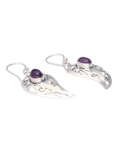 Amethyst in Silver Plating Earrings...