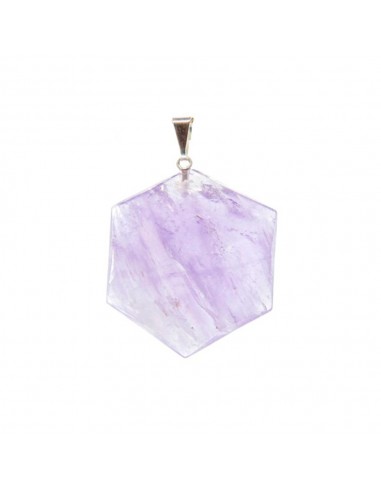 Pendentif hexagonal en améthyste