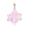 Pendentif Merkaba en quartz rose