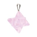Pingente de Quartzo Rosa Merkaba
