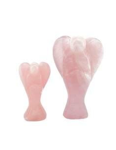 Rose Quartz Carved Angels