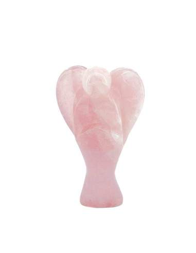 Angeli scolpiti in quarzo rosa