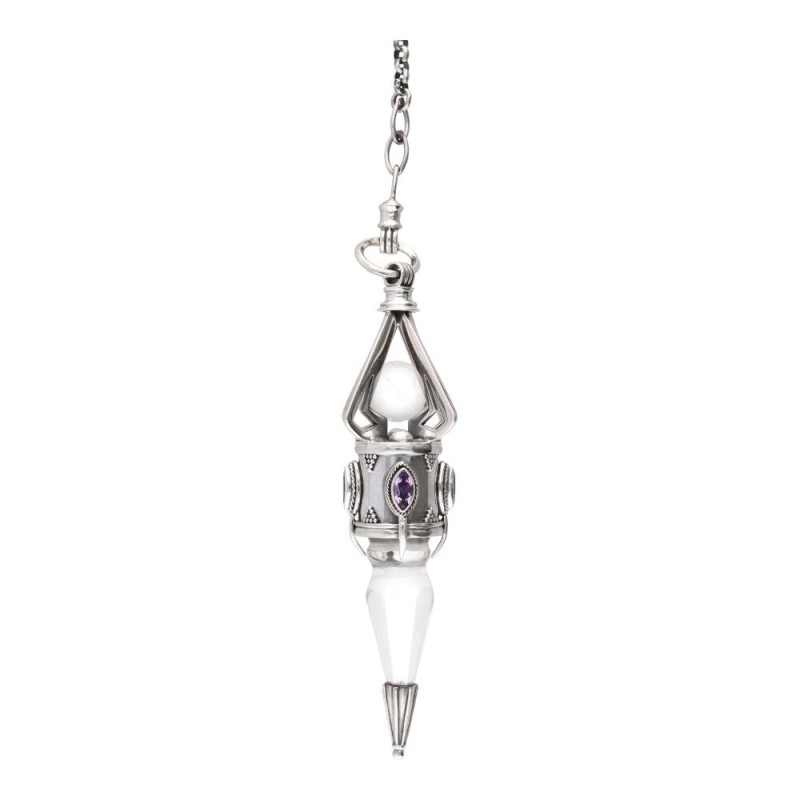Pendolo Gotland con Minerali e Sfera in Argento Sterling 925