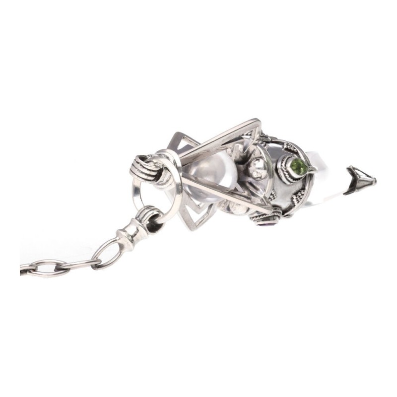Pendolo Gotland con Minerali e Sfera in Argento Sterling 925