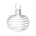 Grand pendentif cage plaqué argent