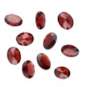 Faceted Garnet Cabochons Large Ovals (10 pcs)