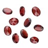 Faceted Garnet Cabochons Large Ovals (10 pcs)