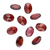 Faceted Garnet Cabochons Medium Ovals (10 pcs)