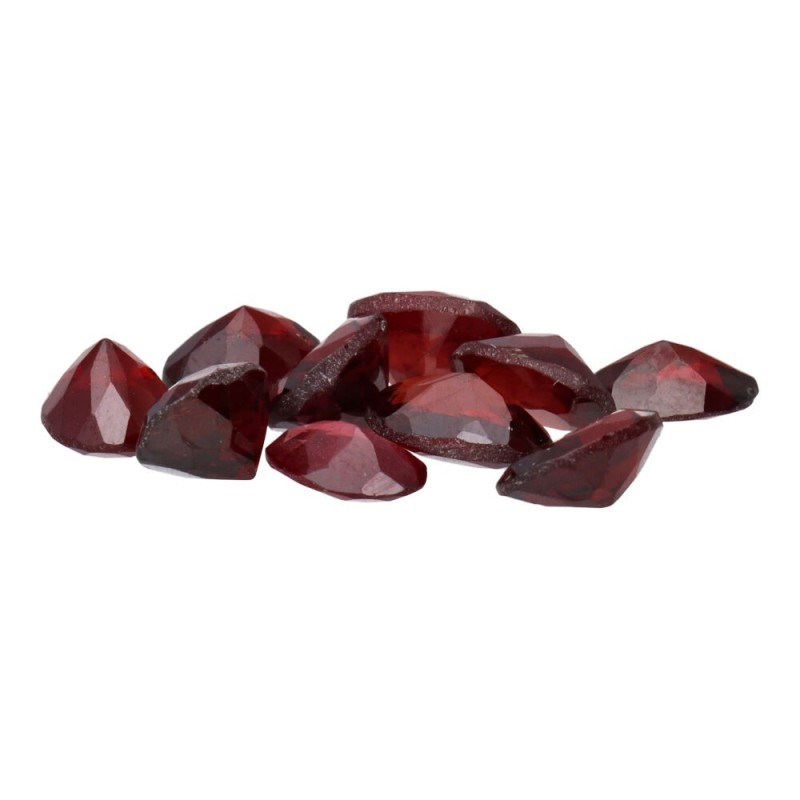 Cabochon di Granato Facettato Ovali Medi (10 pz)
