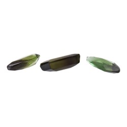 Cabochon di Tormalina Verde Facettata (3 pz)