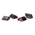 Faceted Bicolor Tourmaline Cabochons (4 pcs) - 0.7 - 0.8cm