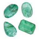 Faceted Emerald cabochons (4 pcs.)