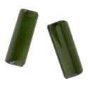 Faceted Green Tourmaline Cabochons (2 pieces)