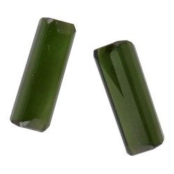 Cabochon di Tormalina Verde Faccettata (2 pz)