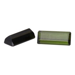 Cabochon di Tormalina Verde Faccettata (2 pz)