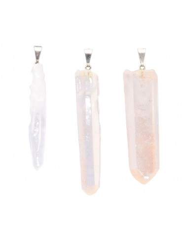 Pendentif à pointe laser en quartz...