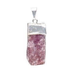 Pendente in Mica Grezza con Bagno d'Argento