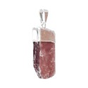 Silver Plated Rough Mica Pendant