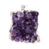 Large Amethyst Druse Pendant in Silver Plating