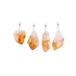 Citrine brute chauffée Pendentif pointe 1