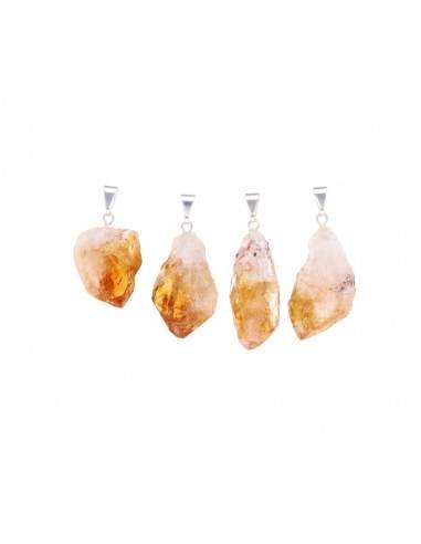 Raw Heated Citrine Tip Pendant 1