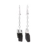 Rough Tourmaline Silver Plated Earrings