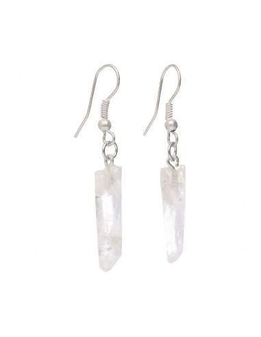 Orecchini a punta di quarzo in bagno...