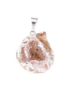 Agate Geodin Pendant in...