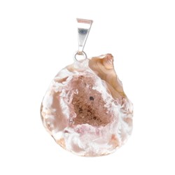 Pendente di Geodino in Agata con Bagno d'Argento